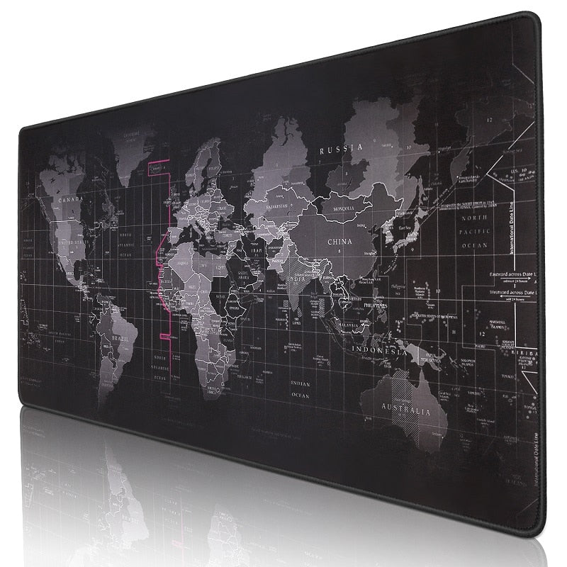 Large World Map Gaming Mouse Pad
