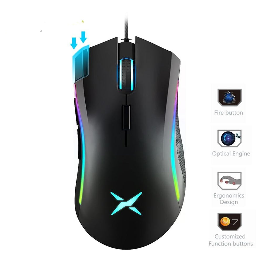 Delux M625 RGB Backlight Wired Gaming Mouse