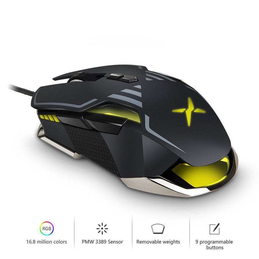 Delux M628 16000 DPI Gaming Mouse 9 Buttons